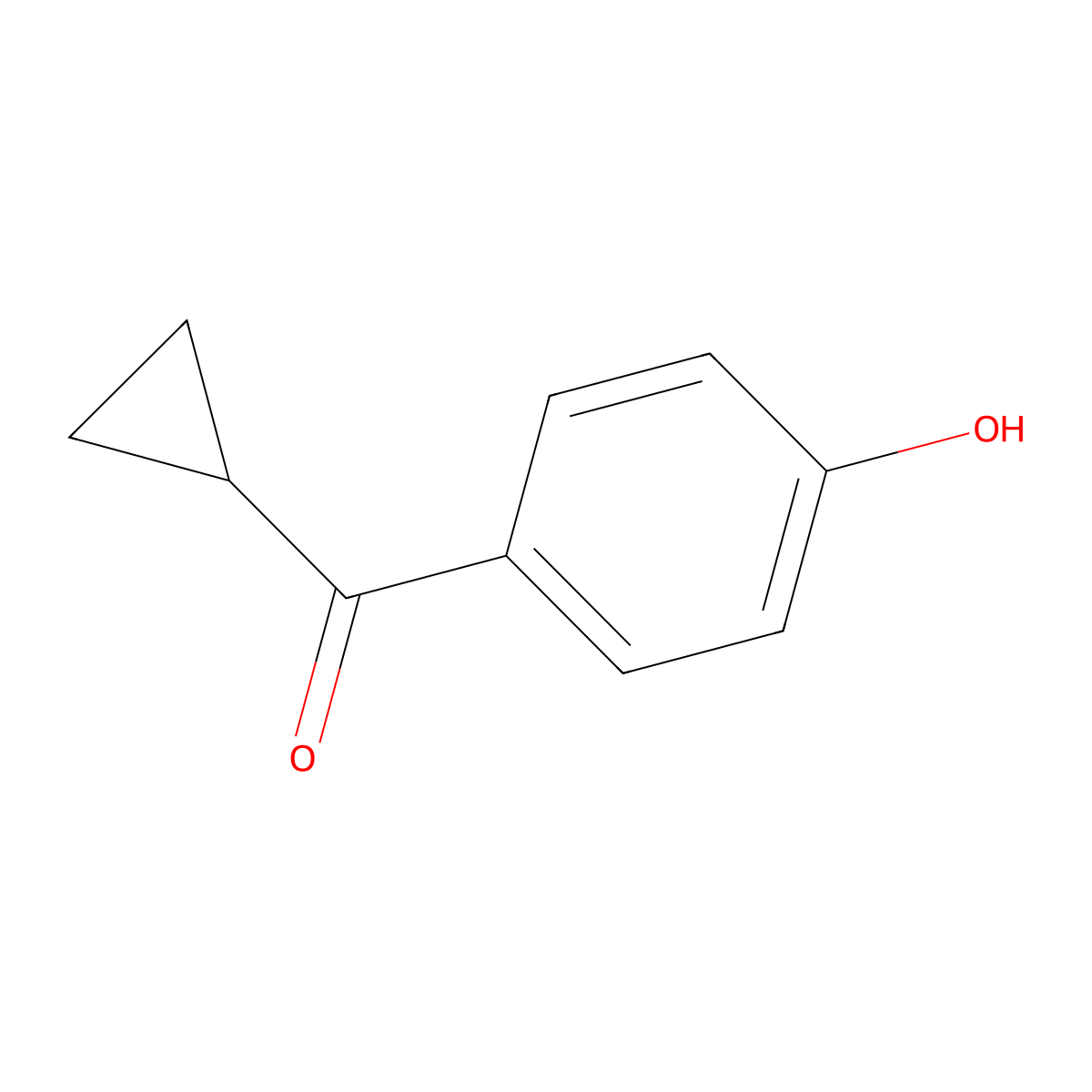 Cyclopropyl(4-hydroxyphenyl)methanone molecular structure, CAS 36116-18-4