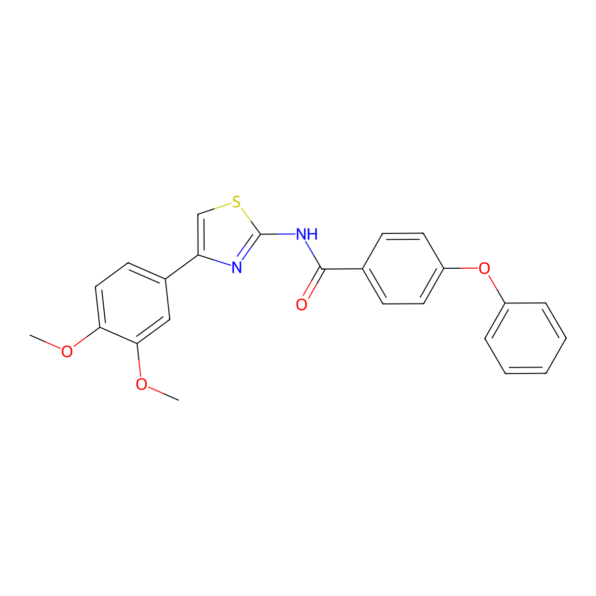 N-[4-(3,4-dimethoxyphenyl)-1,3-thiazol-2-yl]-4-phenoxybenzamide molecular structure, CAS 361160-22-7
