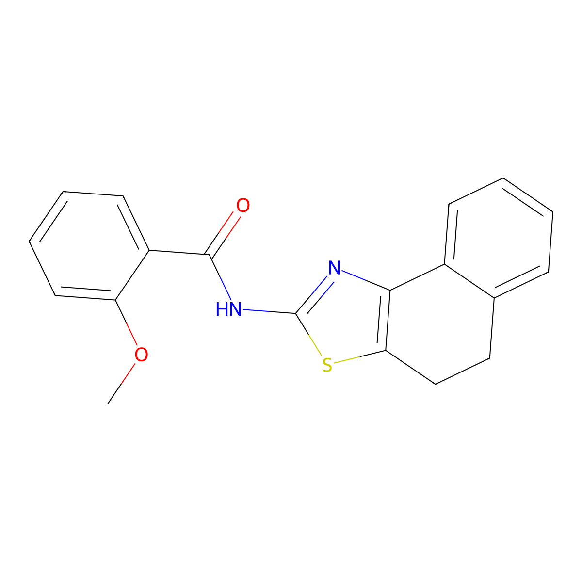 N-(4,5-dihydrobenzo[e][1,3]benzothiazol-2-yl)-2-methoxybenzamide molecular structure, CAS 361160-30-7