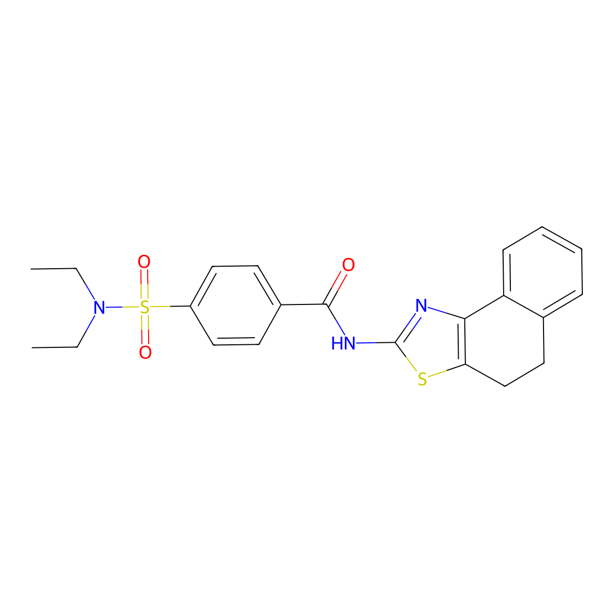 4-(diethylsulfamoyl)-N-(4,5-dihydrobenzo[e][1,3]benzothiazol-2-yl)benzamide molecular structure, CAS 361160-33-0
