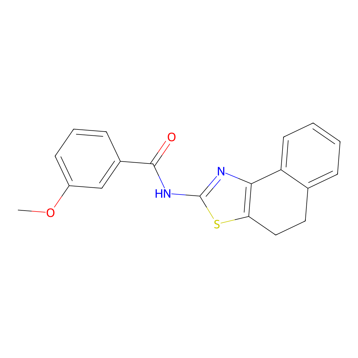 N-(4,5-dihydronaphtho[1,2-d]thiazol-2-yl)-3-methoxybenzamide molecular structure, CAS 361160-35-2