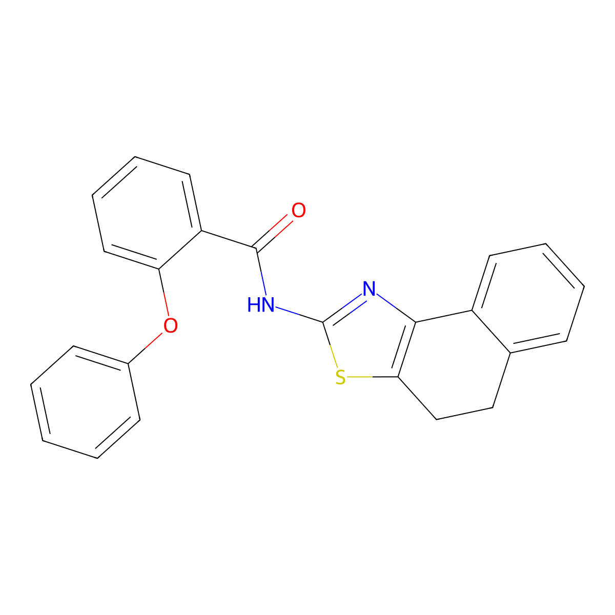 N-(4,5-dihydronaphtho[1,2-d]thiazol-2-yl)-2-phenoxybenzamide molecular structure, CAS 361160-36-3