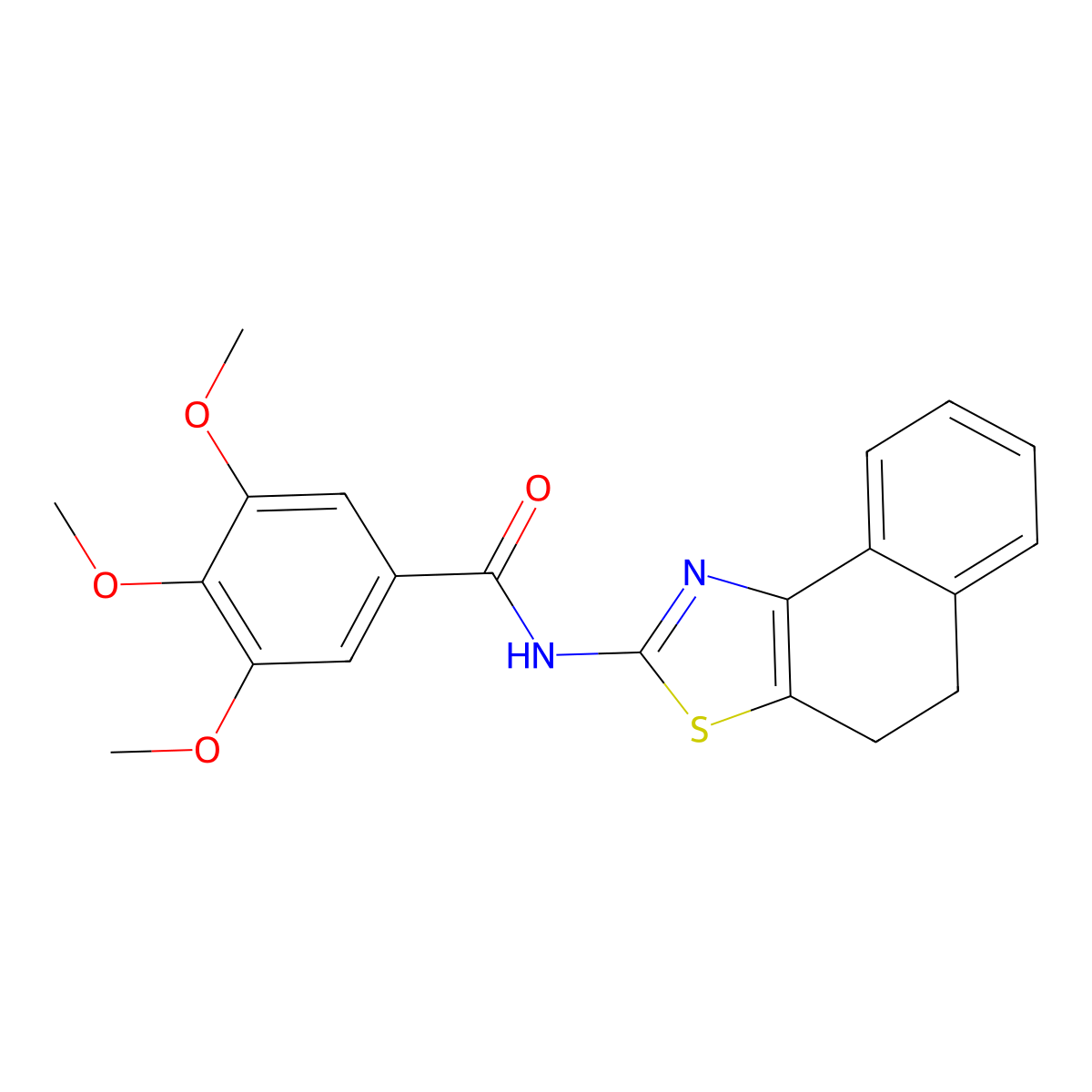 N-(4,5-Dihydro-naphtho[1,2-d]thiazol-2-yl)-3,4,5-trimethoxy-benzamide molecular structure, CAS 361160-45-4