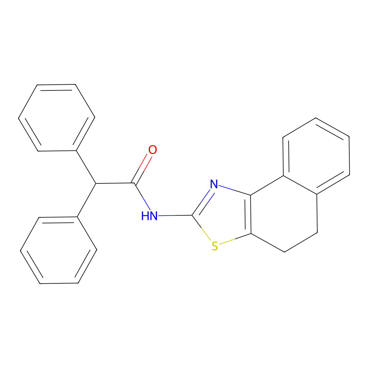 N-(4,5-dihydronaphtho[1,2-d]thiazol-2-yl)-2,2-diphenylacetamide molecular structure, CAS 361160-46-5