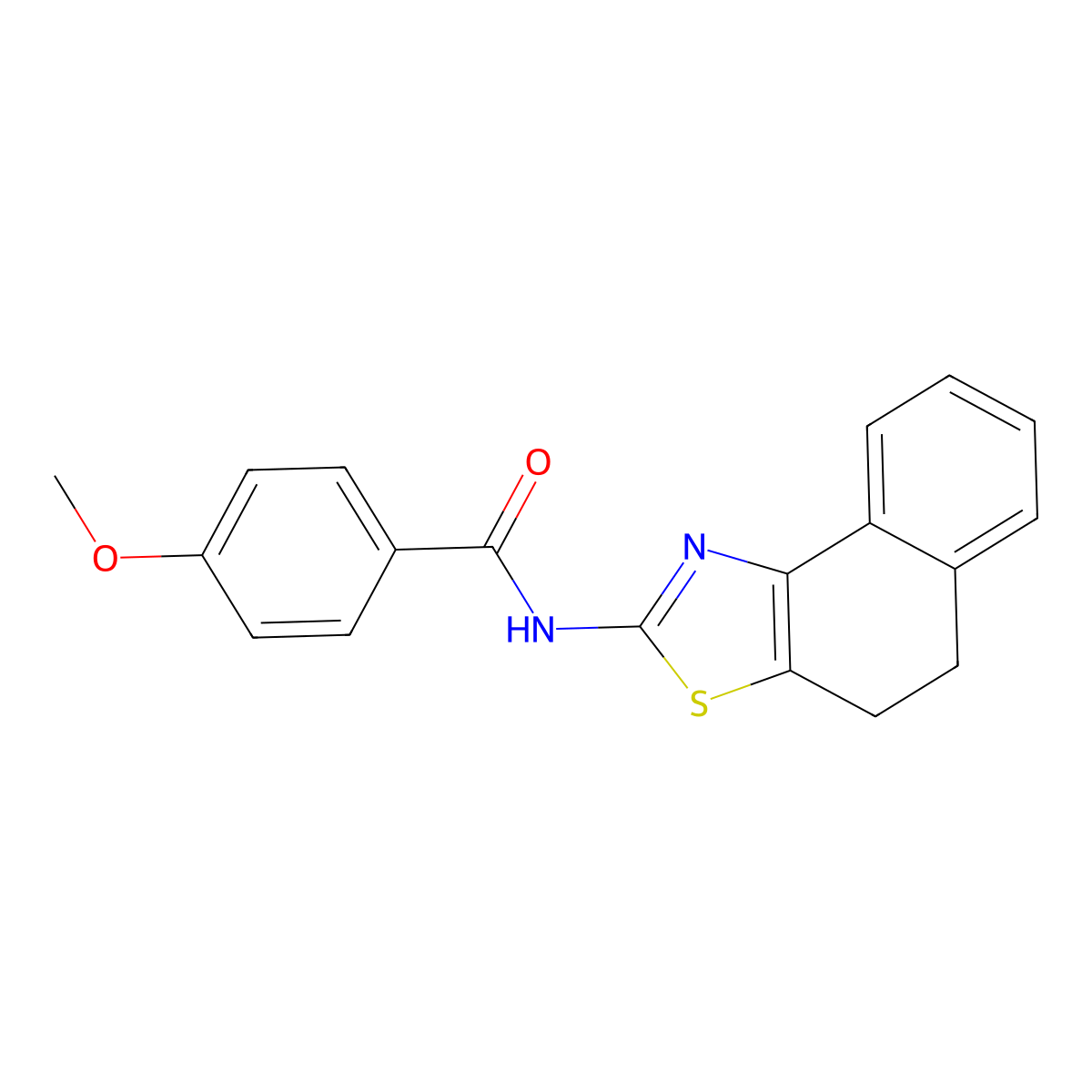 N-(4,5-dihydronaphtho[1,2-d][1,3]thiazol-2-yl)-4-methoxybenzamide molecular structure, CAS 361160-47-6