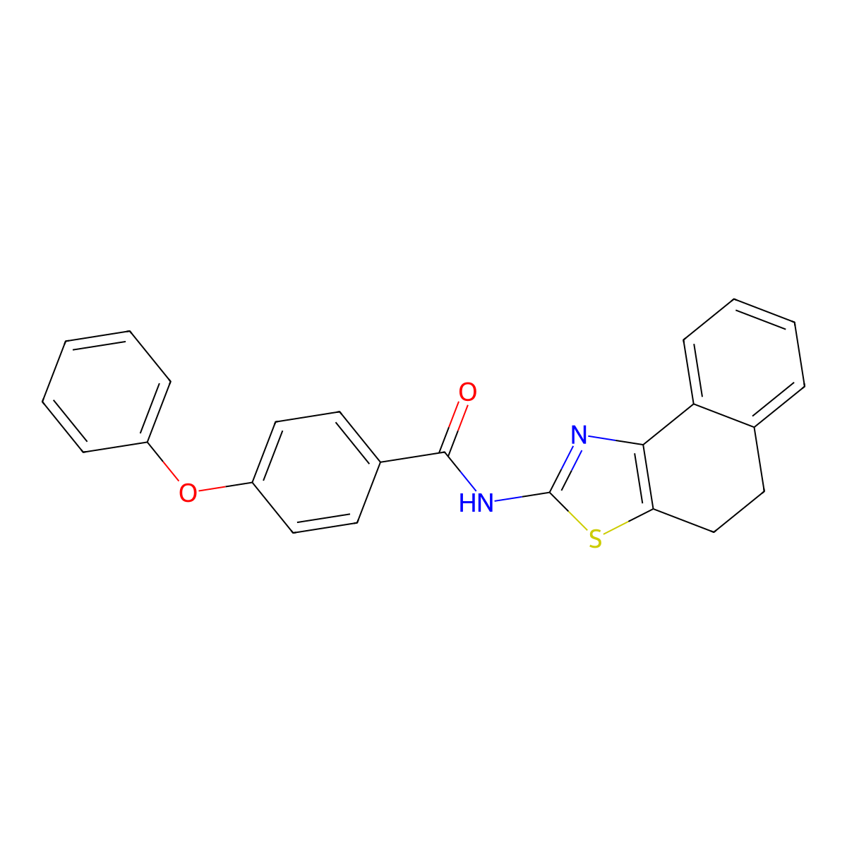 N-{4H,5H-naphtho[1,2-d][1,3]thiazol-2-yl}-4-phenoxybenzamide molecular structure, CAS 361160-48-7