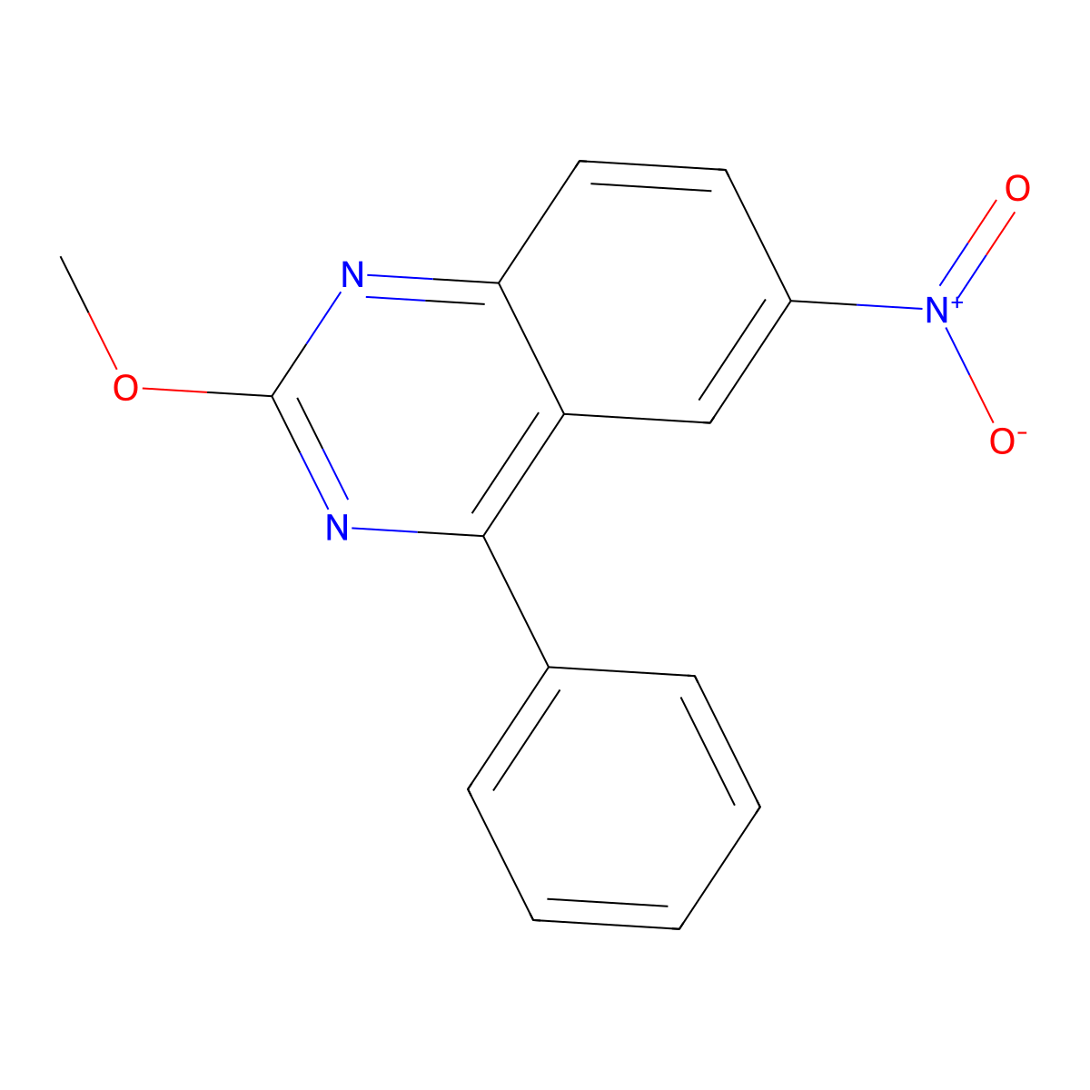 2-Methoxy-6-nitro-4-phenylquinazoline molecular structure, CAS 361166-08-7
