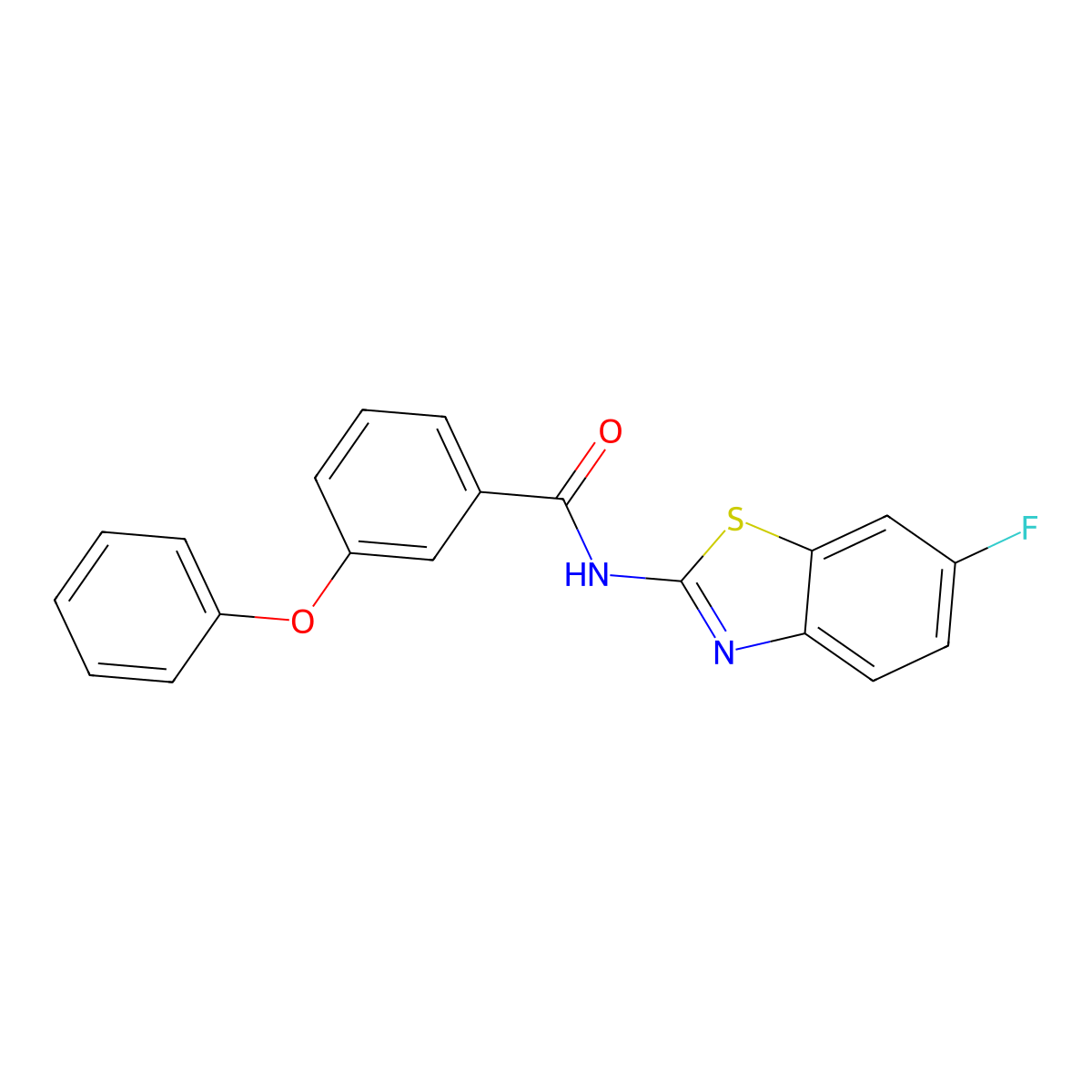 N-(6-fluoro-1,3-benzothiazol-2-yl)-3-phenoxybenzamide molecular structure, CAS 361166-25-8