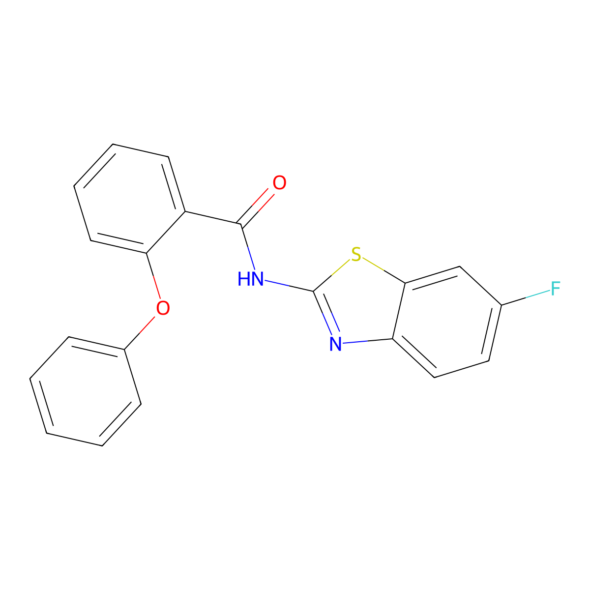 N-(6-fluoro-1,3-benzothiazol-2-yl)-2-phenoxybenzamide molecular structure, CAS 361166-26-9