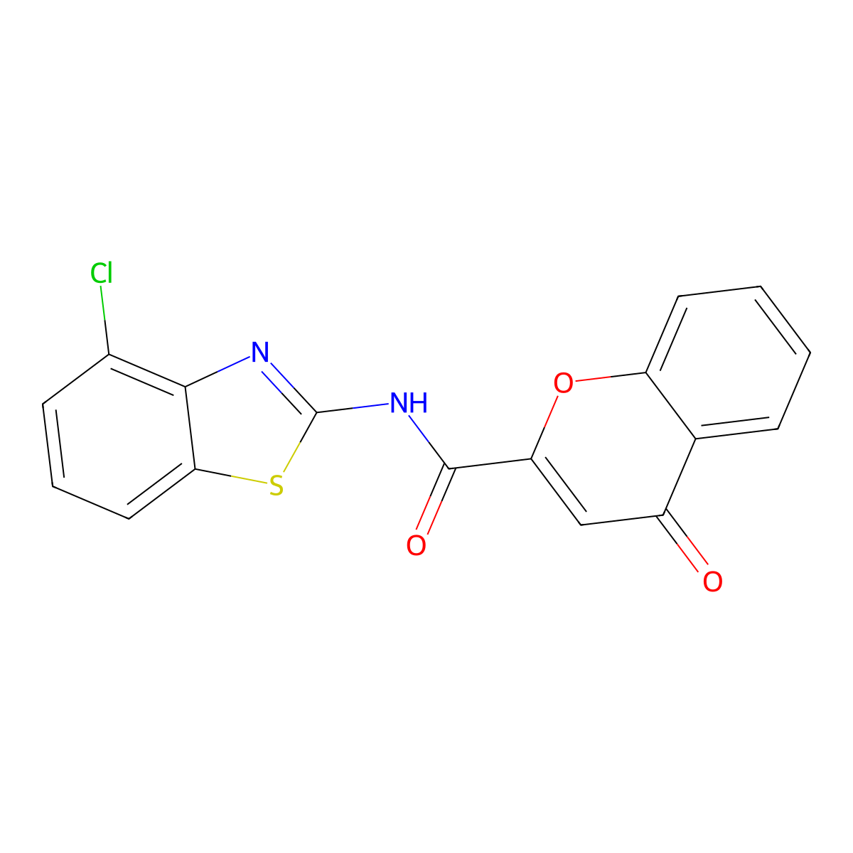 N-(4-chloro-1,3-benzothiazol-2-yl)-4-oxo-4H-chromene-2-carboxamide molecular structure, CAS 361166-30-5