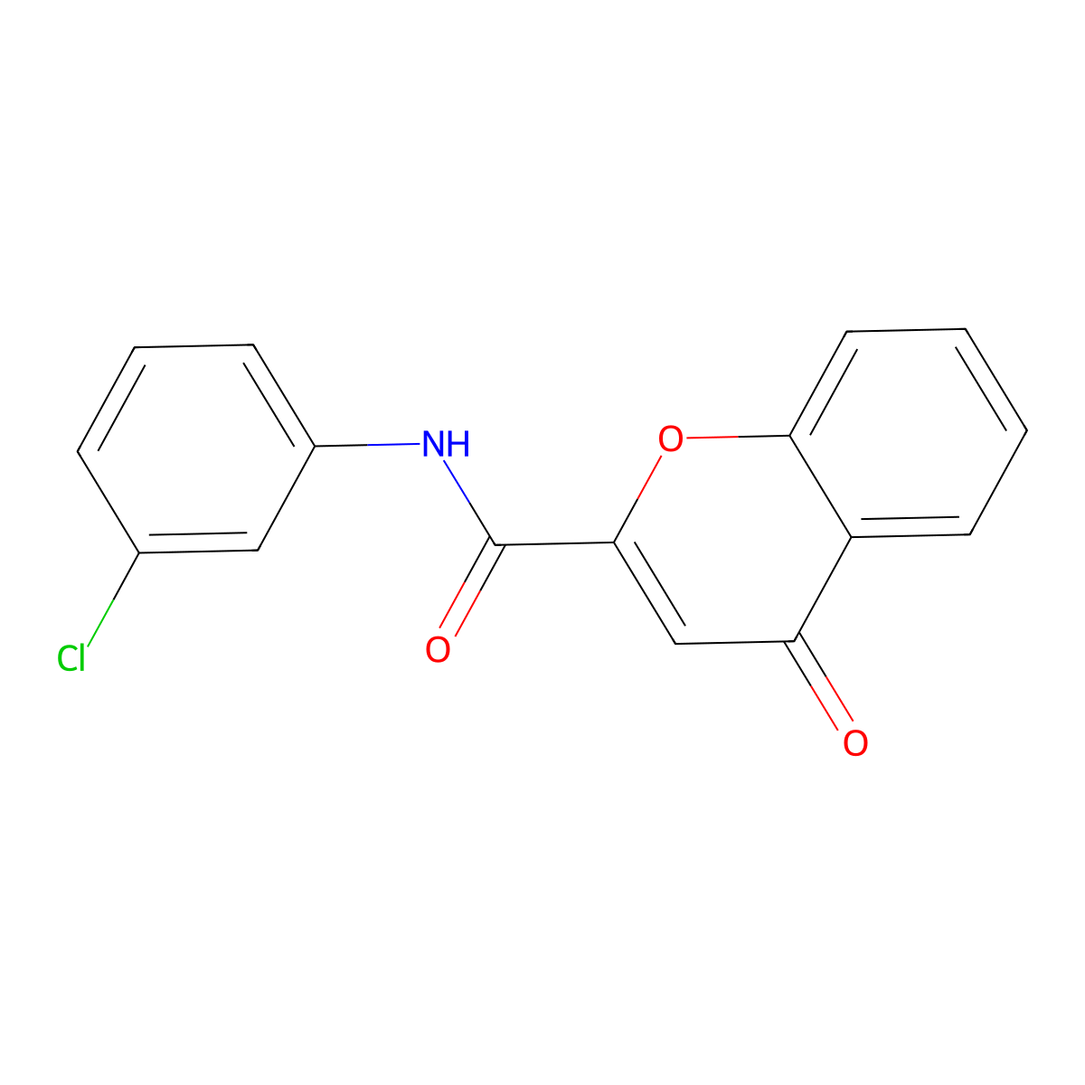 N-(3-chlorophenyl)-4-oxo-4H-chromene-2-carboxamide molecular structure, CAS 361166-40-7