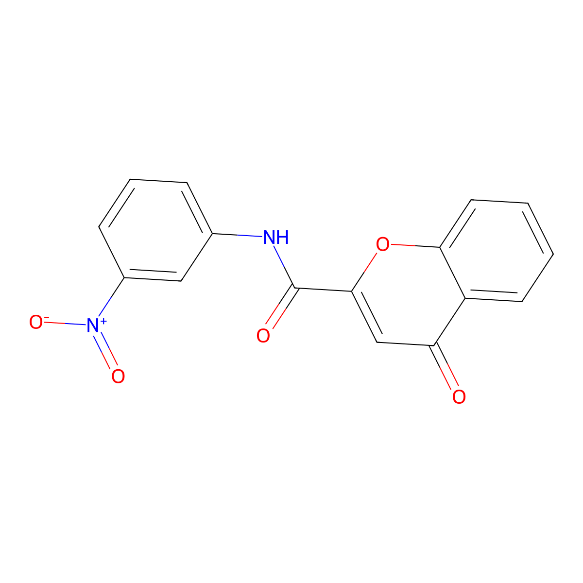 N-(3-nitrophenyl)-4-oxo-4H-chromene-2-carboxamide molecular structure, CAS 361166-43-0