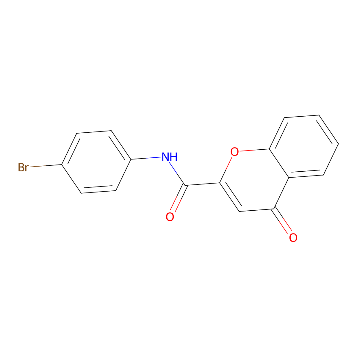 N-(4-bromophenyl)-4-oxo-4H-chromene-2-carboxamide molecular structure, CAS 361166-47-4