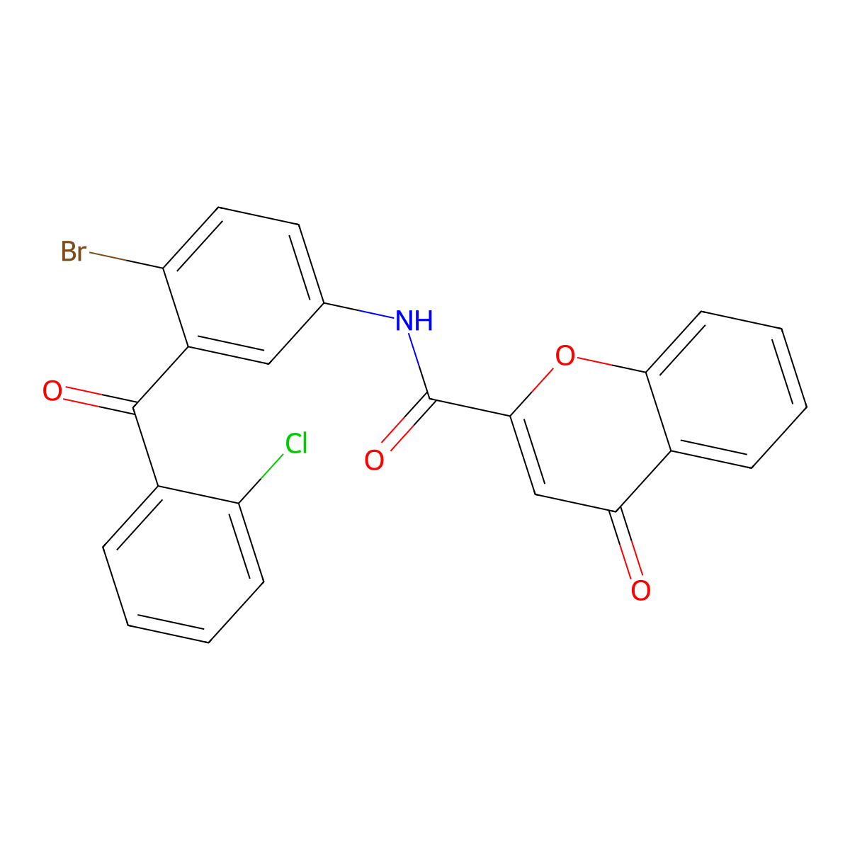 N-[4-bromo-3-(2-chlorobenzoyl)phenyl]-4-oxochromene-2-carboxamide molecular structure, CAS 361166-51-0