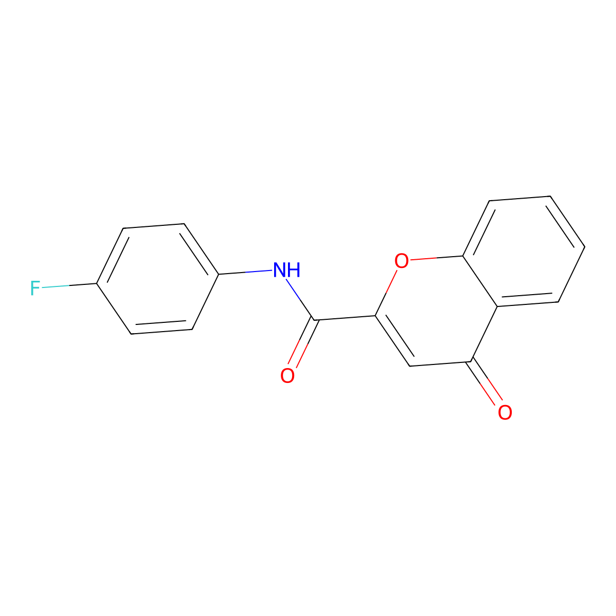 N-(4-fluorophenyl)-4-oxo-4H-chromene-2-carboxamide molecular structure, CAS 361166-55-4
