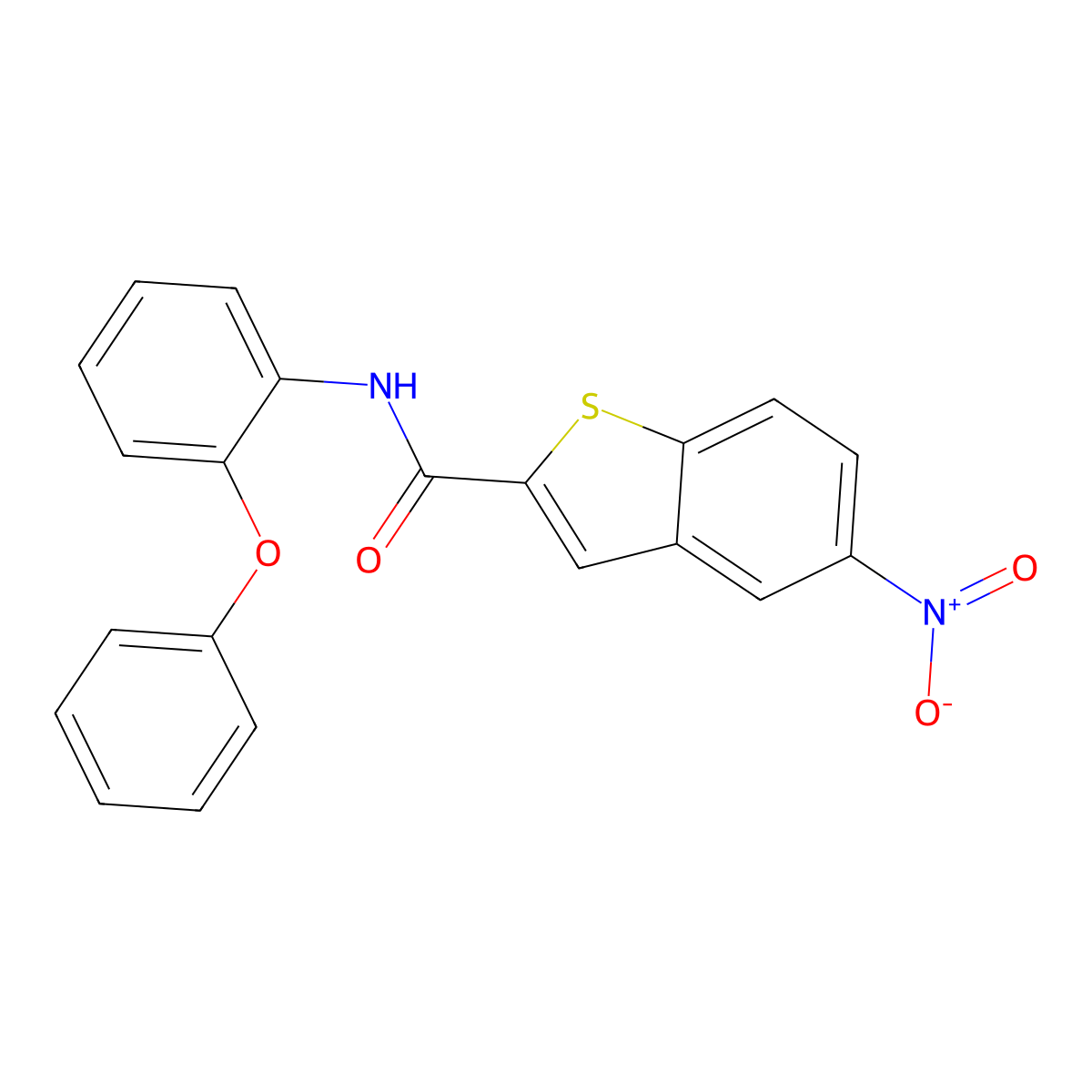 5-nitro-N-(2-phenoxyphenyl)-1-benzothiophene-2-carboxamide molecular structure, CAS 361167-80-8