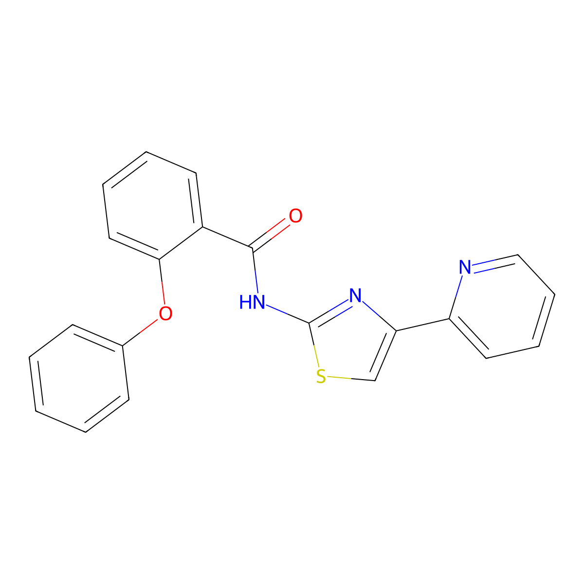 2-phenoxy-N-(4-(pyridin-2-yl)thiazol-2-yl)benzamide molecular structure, CAS 361167-88-6