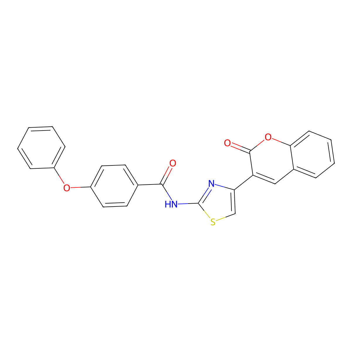 N-[4-(2-oxo-2H-chromen-3-yl)-1,3-thiazol-2-yl]-4-phenoxybenzamide molecular structure, CAS 361167-99-9