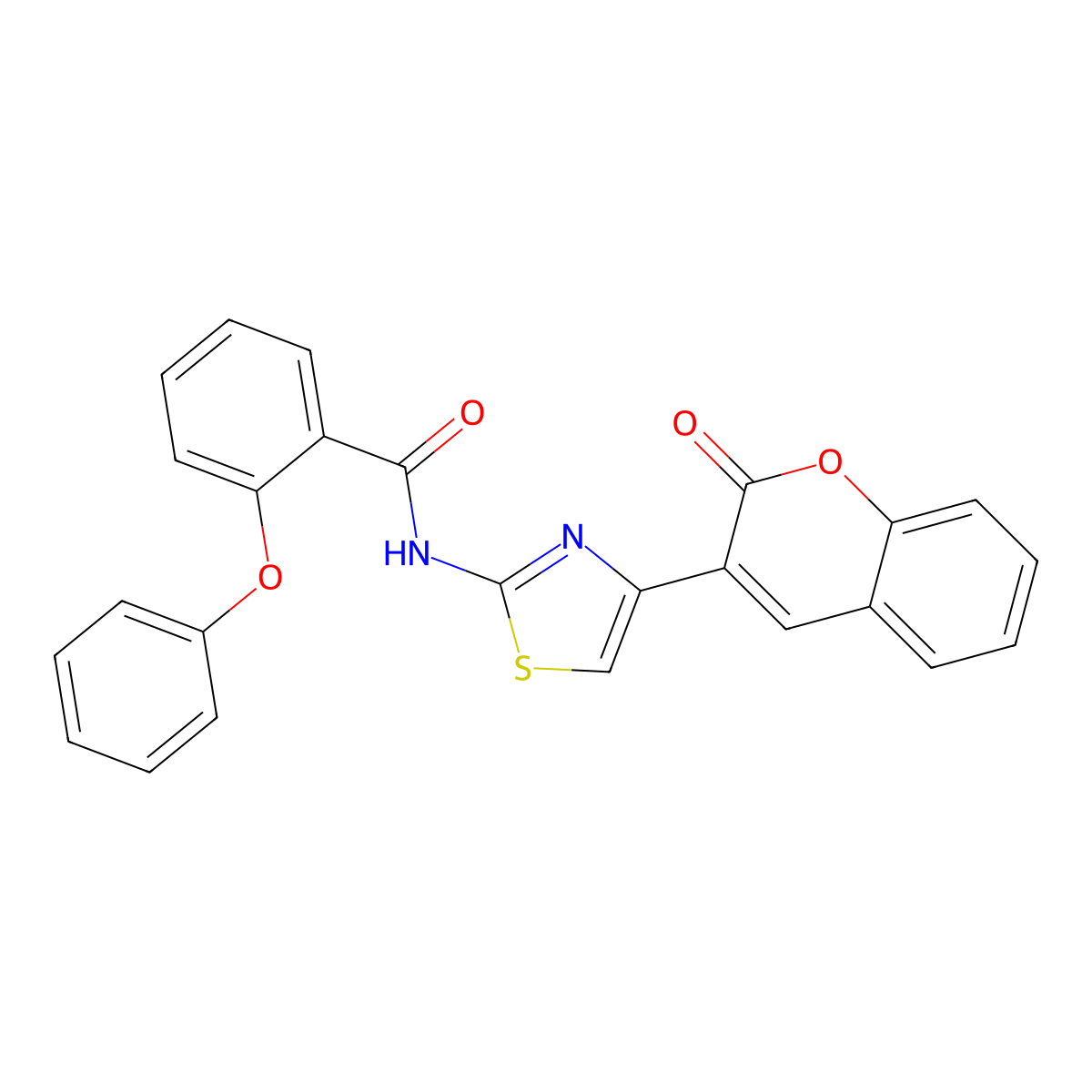 N-[4-(2-oxo-2H-chromen-3-yl)-1,3-thiazol-2-yl]-2-phenoxybenzamide molecular structure, CAS 361168-00-5