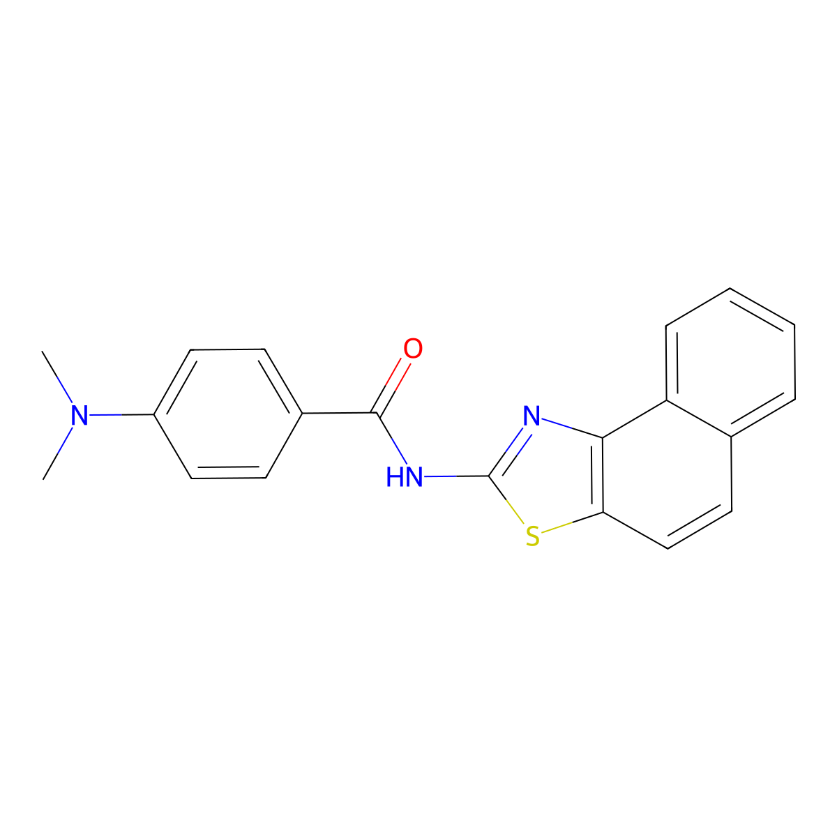 4-(dimethylamino)-N-(naphtho[1,2-d]thiazol-2-yl)benzamide molecular structure, CAS 361168-04-9