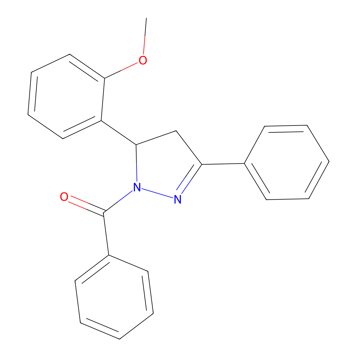 [3-(2-Methoxyphenyl)-5-phenyl-3,4-dihydropyrazol-2-yl]-phenylmethanone molecular structure, CAS 361170-75-4