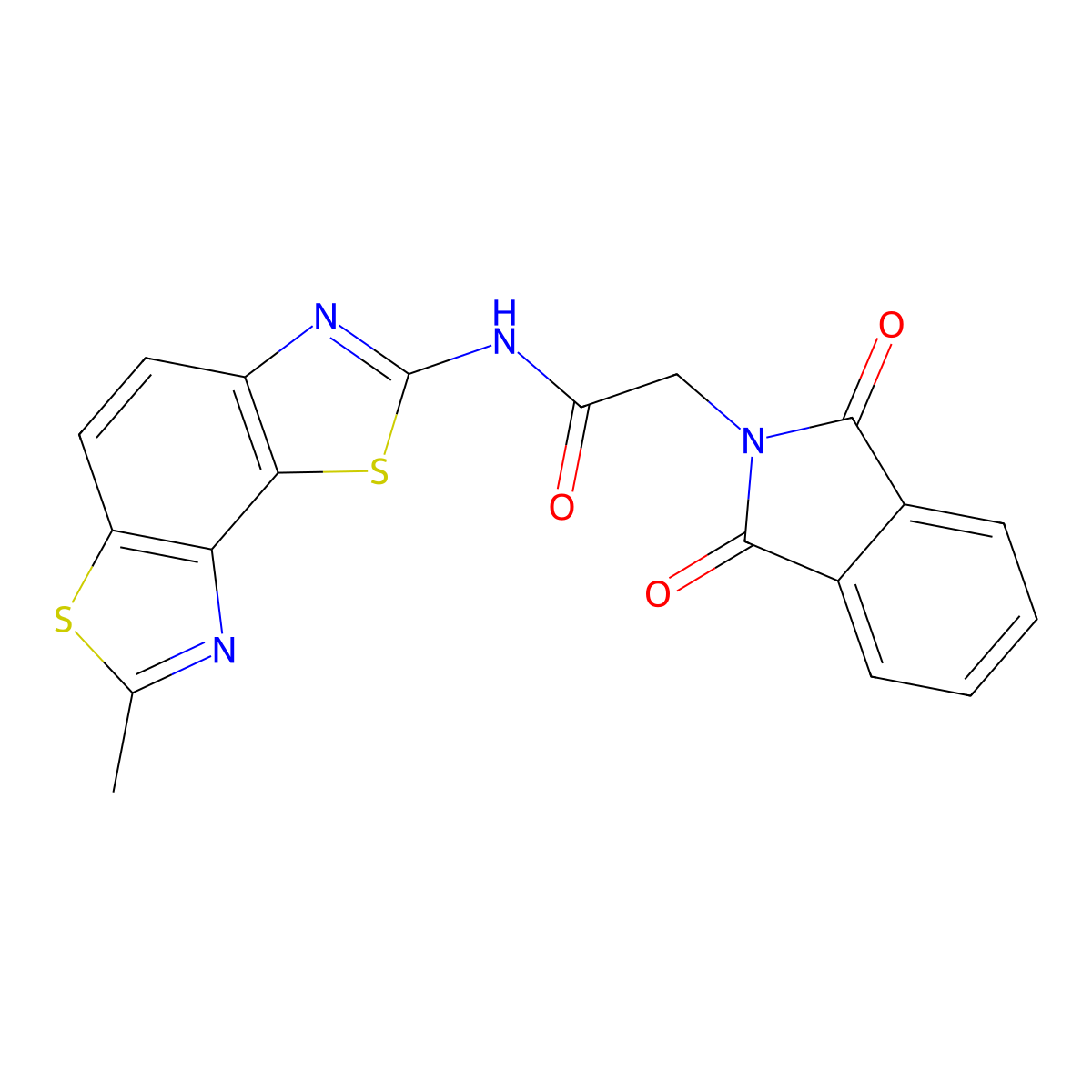 2-(1,3-dioxoisoindol-2-yl)-N-(7-methyl-[1,3]thiazolo[5,4-e][1,3]benzothiazol-2-yl)acetamide molecular structure, CAS 361170-92-5