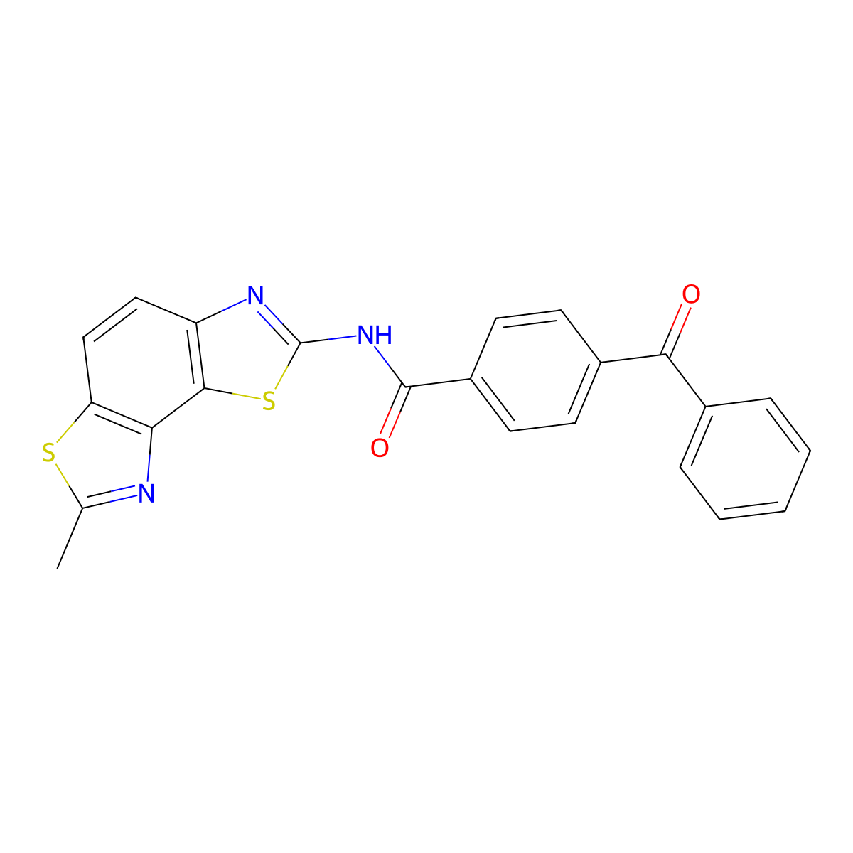 4-benzoyl-N-(7-methyl-[1,3]thiazolo[5,4-e][1,3]benzothiazol-2-yl)benzamide molecular structure, CAS 361171-22-4