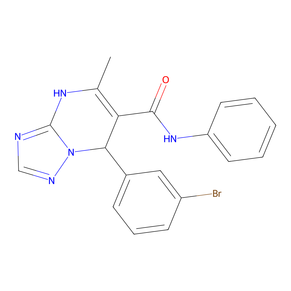 7-(3-bromophenyl)-5-methyl-N-phenyl-4,7-dihydro-[1,2,4]triazolo[1,5-a]pyrimidine-6-carboxamide molecular structure, CAS 361171-81-5