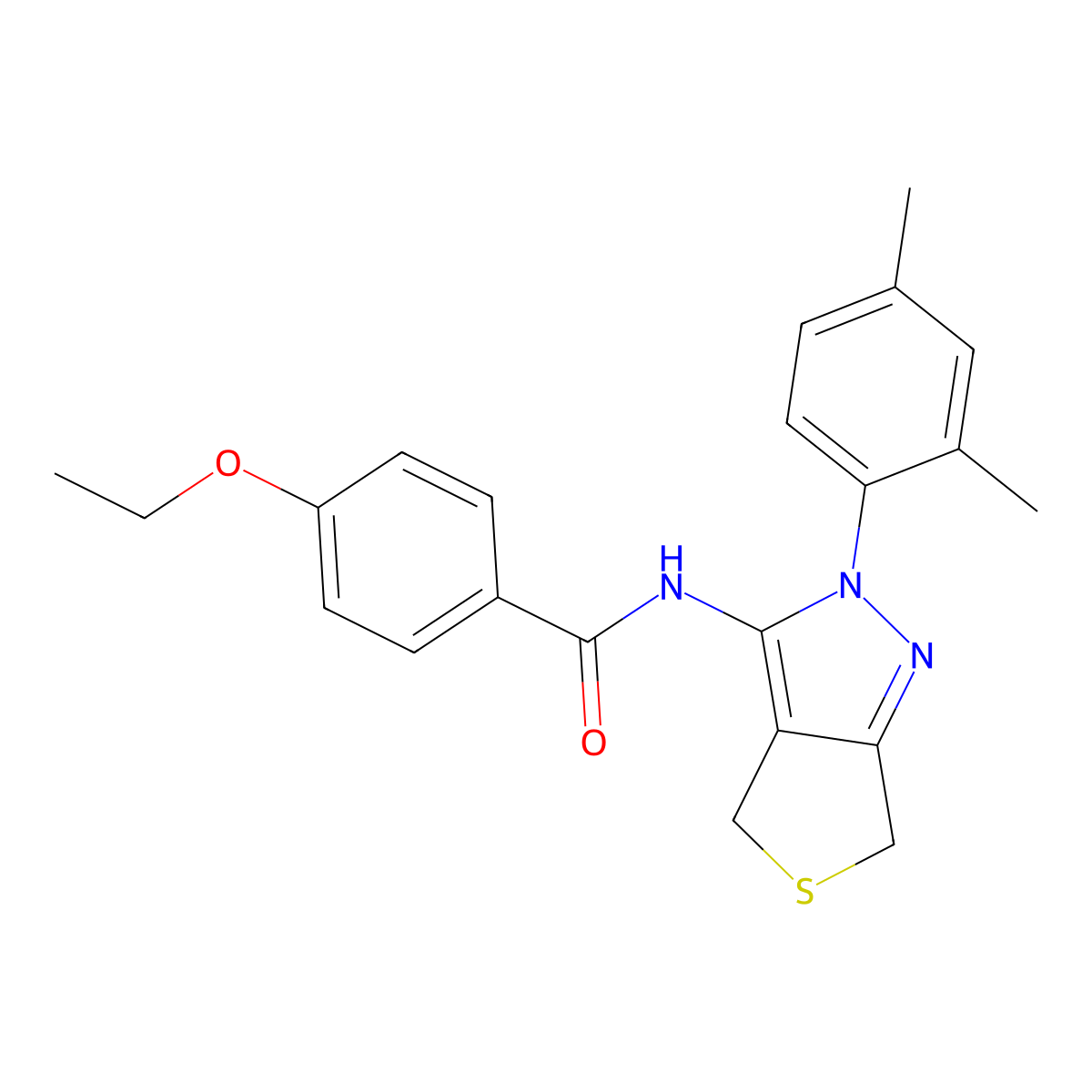 N-(2-(2,4-dimethylphenyl)-4,6-dihydro-2H-thieno[3,4-c]pyrazol-3-yl)-4-ethoxybenzamide molecular structure, CAS 361172-10-3