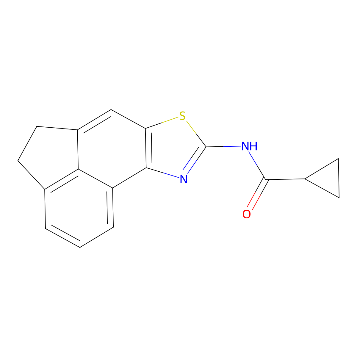 N-(4,5-dihydroacenaphtho[5,4-d]thiazol-8-yl)cyclopropanecarboxamide molecular structure, CAS 361172-74-9