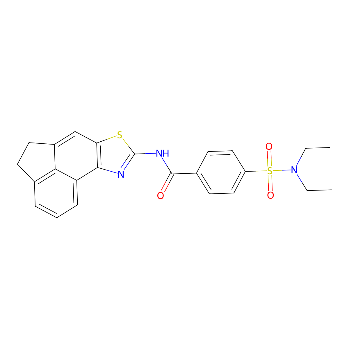 4-(N,N-diethylsulfamoyl)-N-(4,5-dihydroacenaphtho[5,4-d]thiazol-8-yl)benzamide molecular structure, CAS 361172-75-0