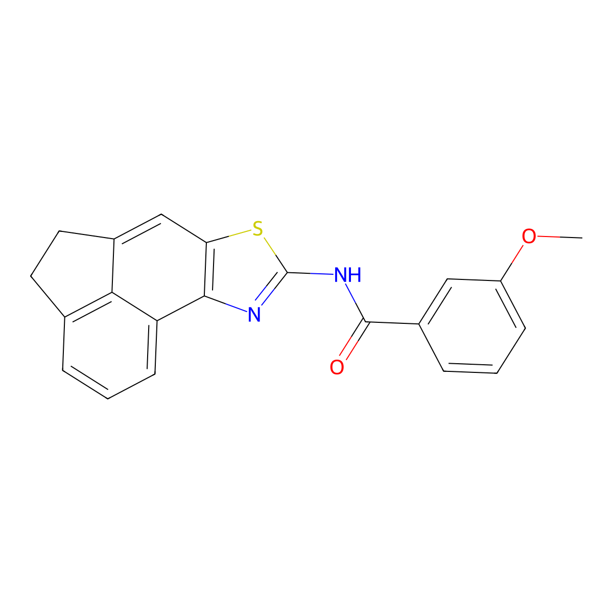 N-(4,5-dihydroacenaphtho[5,4-d]thiazol-8-yl)-3-methoxybenzamide molecular structure, CAS 361172-77-2