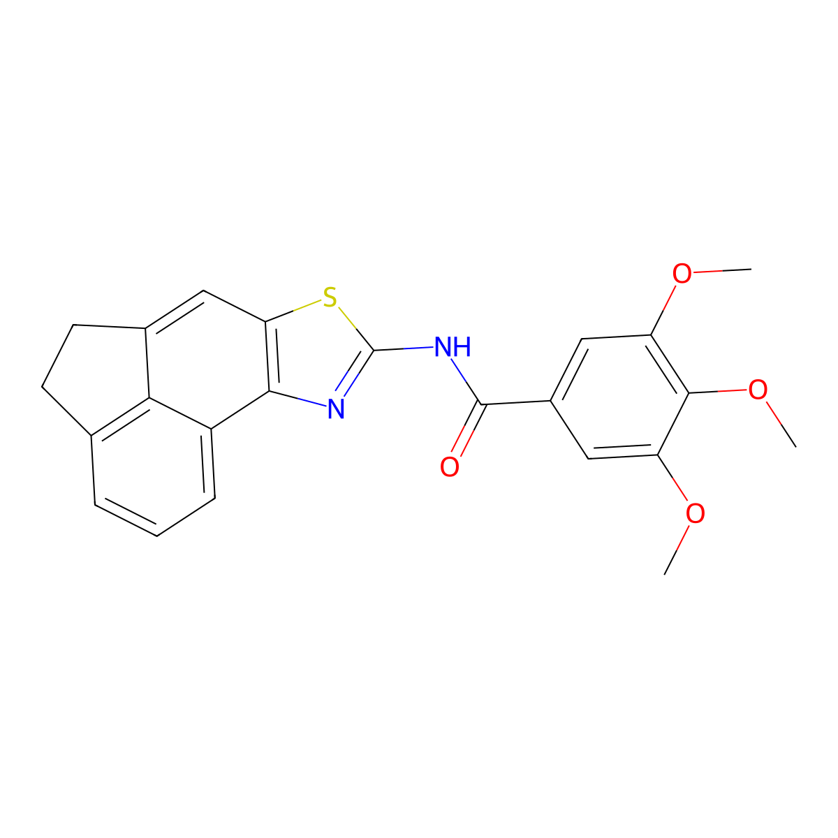 N-(4,5-dihydroacenaphtho[5,4-d]thiazol-8-yl)-3,4,5-trimethoxybenzamide molecular structure, CAS 361172-78-3