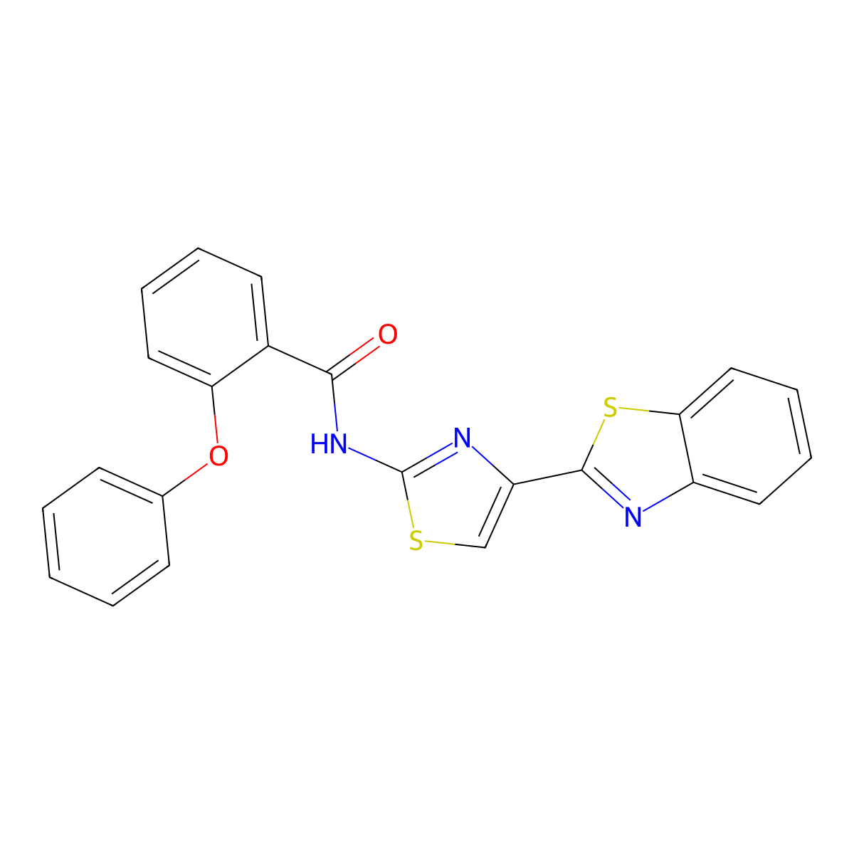 N-[4-(1,3-benzothiazol-2-yl)-1,3-thiazol-2-yl]-2-phenoxybenzamide molecular structure, CAS 361172-91-0