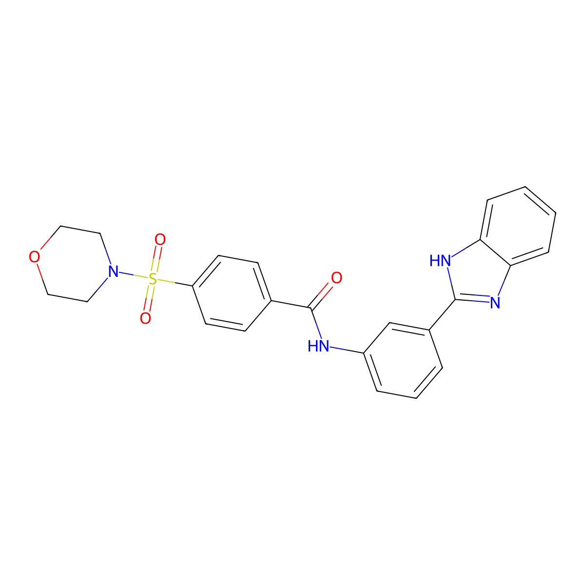 N-(3-(1H-benzo[d]imidazol-2-yl)phenyl)-4-(morpholinosulfonyl)benzamide molecular structure, CAS 361173-00-4