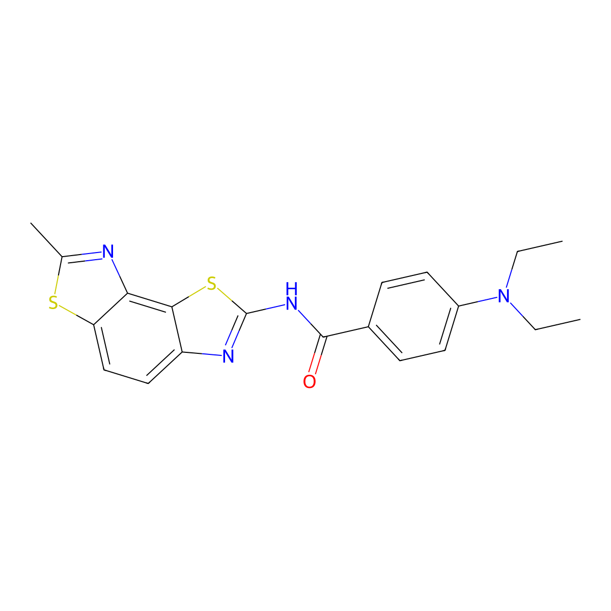 4-(diethylamino)-N-(7-methyl-[1,3]thiazolo[5,4-e][1,3]benzothiazol-2-yl)benzamide molecular structure, CAS 361173-02-6
