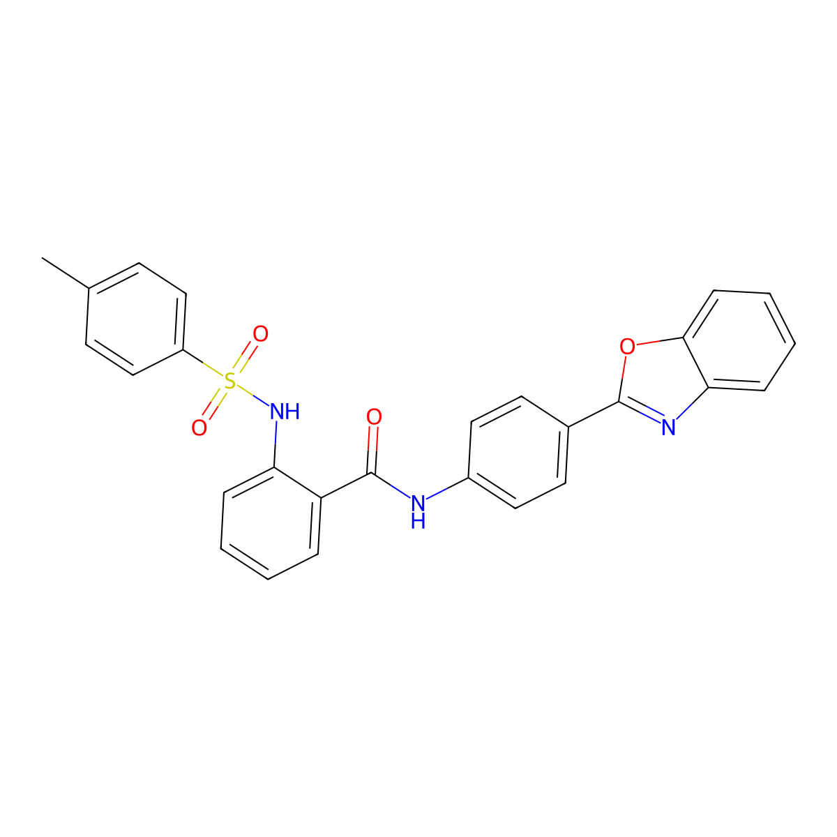 N-[4-(1,3-Benzoxazol-2-YL)phenyl]-2-(4-methylbenzenesulfonamido)benzamide molecular structure, CAS 361173-46-8