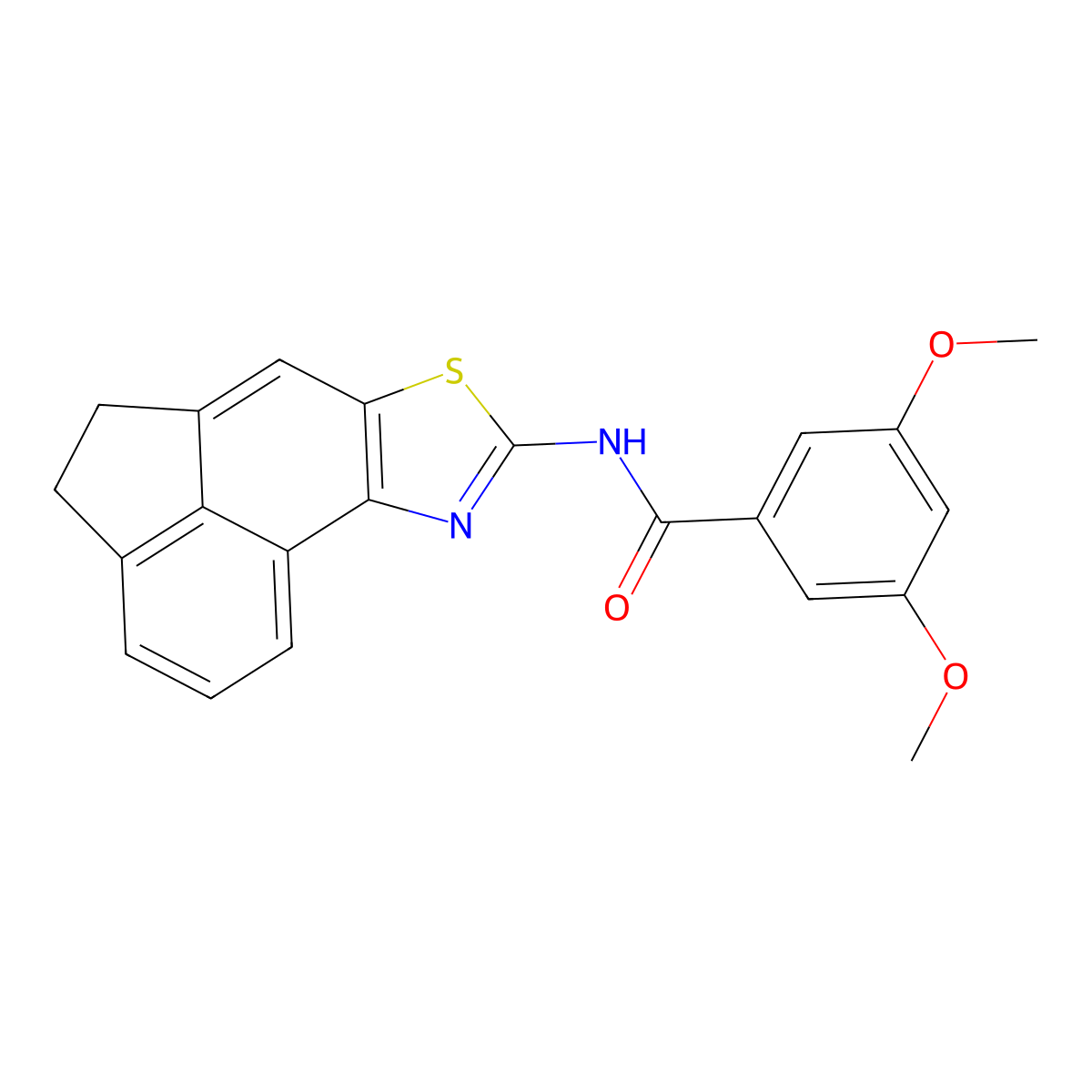 N-(4,5-dihydroacenaphtho[5,4-d]thiazol-8-yl)-3,5-dimethoxybenzamide molecular structure, CAS 361173-50-4