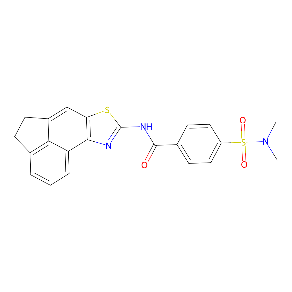 N-(4,5-dihydroacenaphtho[5,4-d]thiazol-8-yl)-4-(N,N-dimethylsulfamoyl)benzamide molecular structure, CAS 361173-52-6