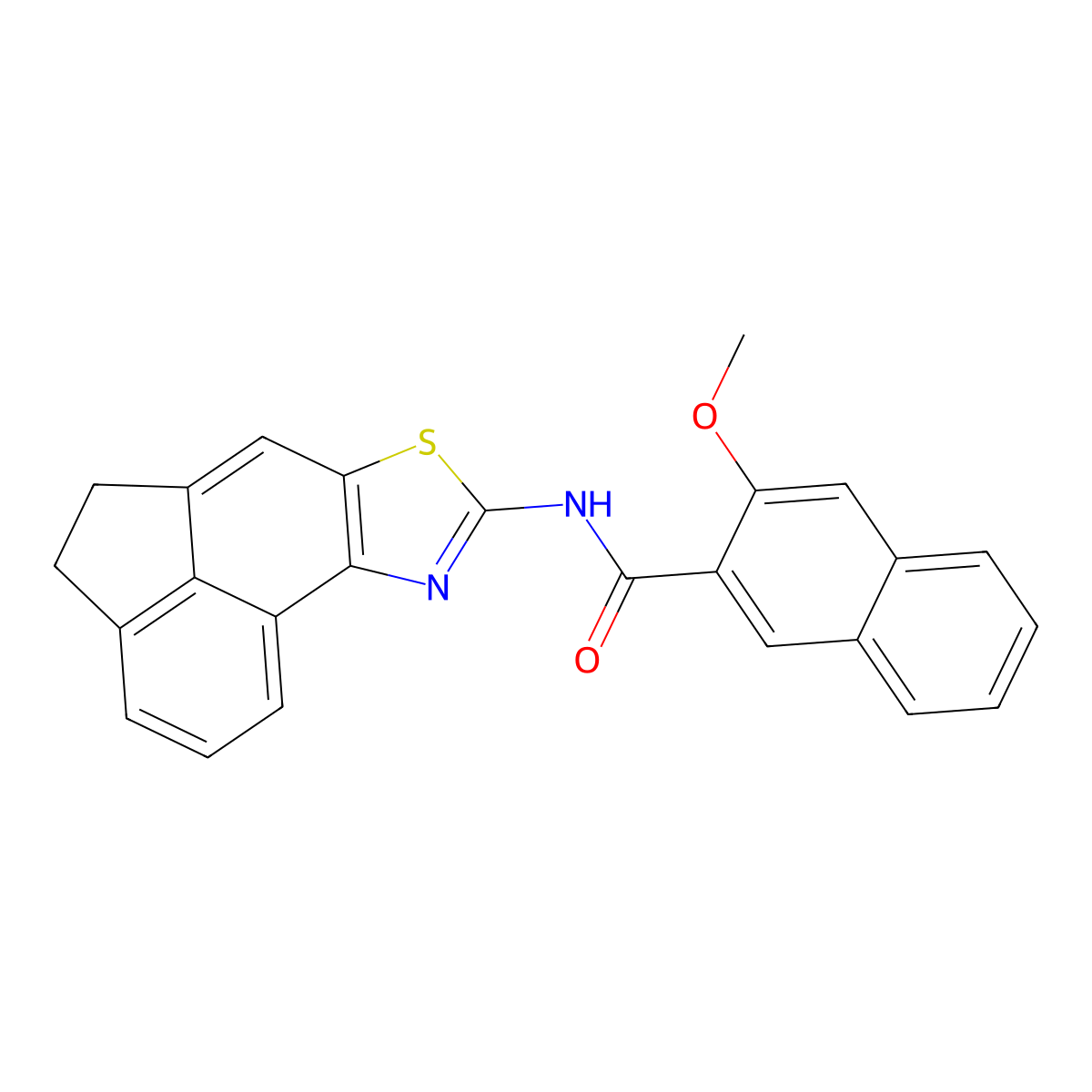 3-methoxy-N-{5-thia-3-azatetracyclo[6.6.1.0^{2,6}.0^{11,15}]pentadeca-1(15),2(6),3,7,11,13-hexaen-4-yl}naphthalene-2-carboxamide molecular structure, CAS 361173-53-7