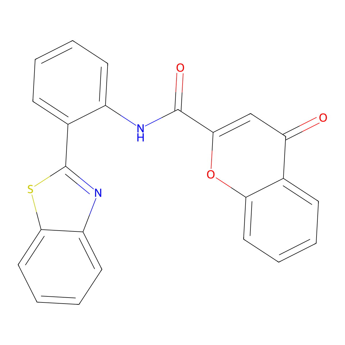 N-[2-(1,3-benzothiazol-2-yl)phenyl]-4-oxochromene-2-carboxamide molecular structure, CAS 361173-71-9