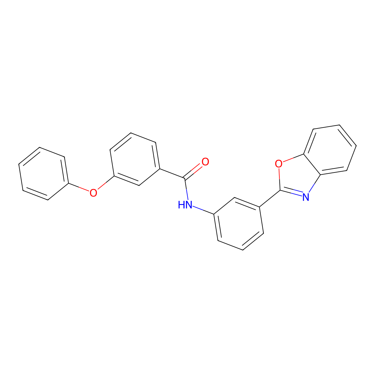 N-[3-(1,3-benzoxazol-2-yl)phenyl]-3-phenoxybenzamide molecular structure, CAS 361173-74-2