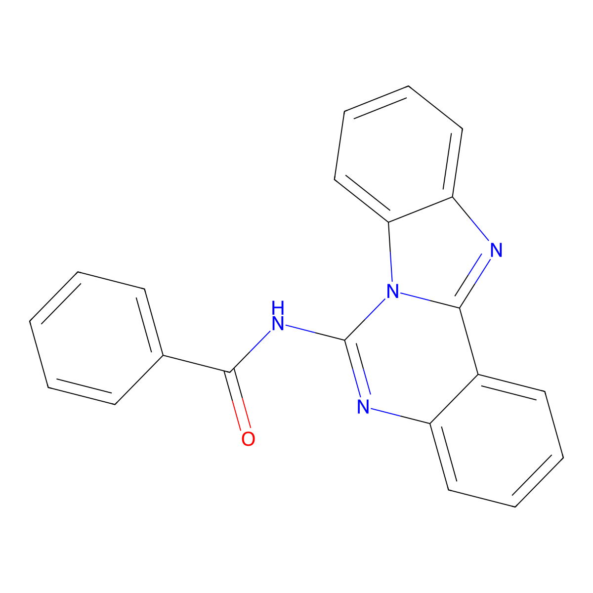 N-(benzimidazolo[1,2-c]quinazolin-6-yl)benzamide molecular structure, CAS 361173-76-4
