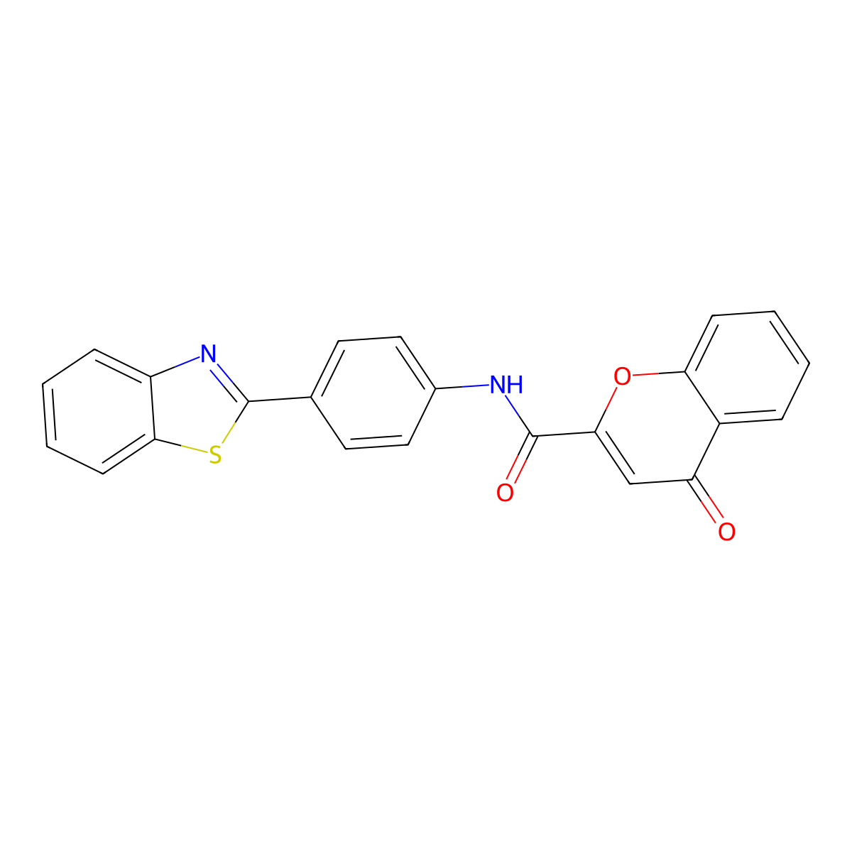N-[4-(1,3-benzothiazol-2-yl)phenyl]-4-oxo-4H-chromene-2-carboxamide molecular structure, CAS 361173-84-4