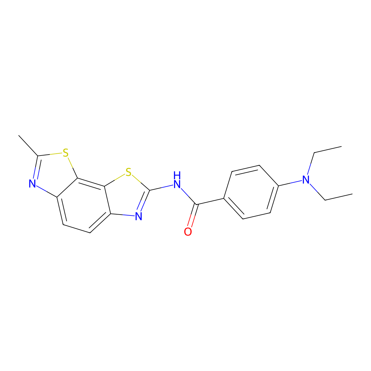 4-(diethylamino)-N-(7-methyl-[1,3]thiazolo[4,5-g][1,3]benzothiazol-2-yl)benzamide molecular structure, CAS 361173-87-7