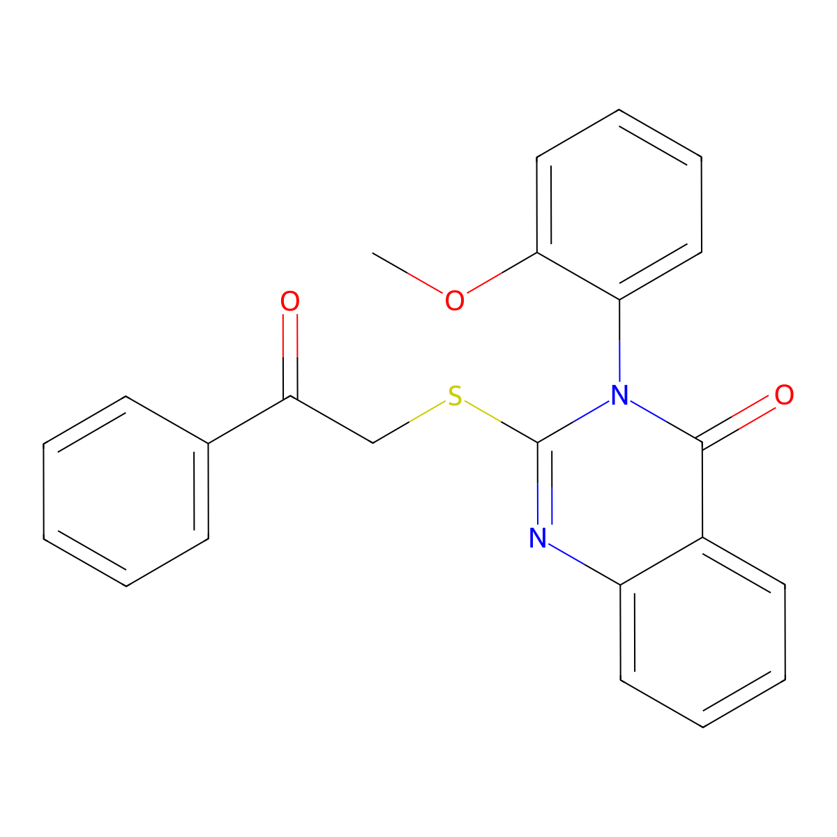 3-(2-Methoxyphenyl)-2-phenacylsulfanylquinazolin-4-one molecular structure, CAS 361179-10-4