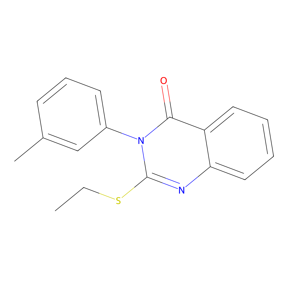 2-Ethylsulfanyl-3-(3-methylphenyl)quinazolin-4-one molecular structure, CAS 361179-12-6