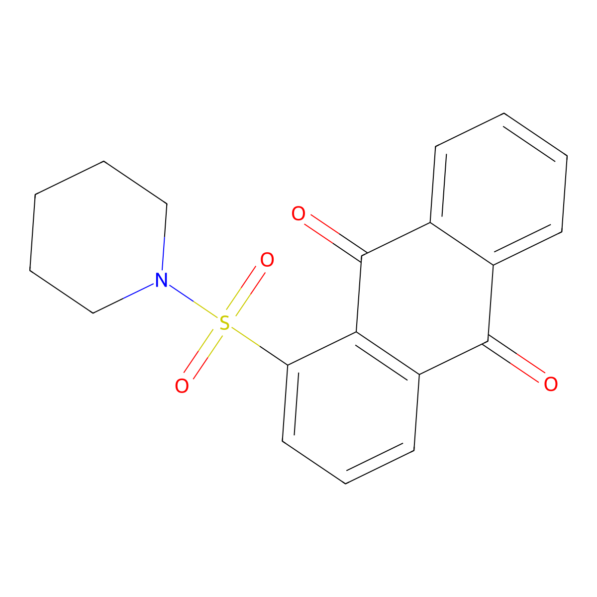 1-(1-Piperidinylsulfonyl)anthra-9,10-quinone molecular structure, CAS 361180-06-5