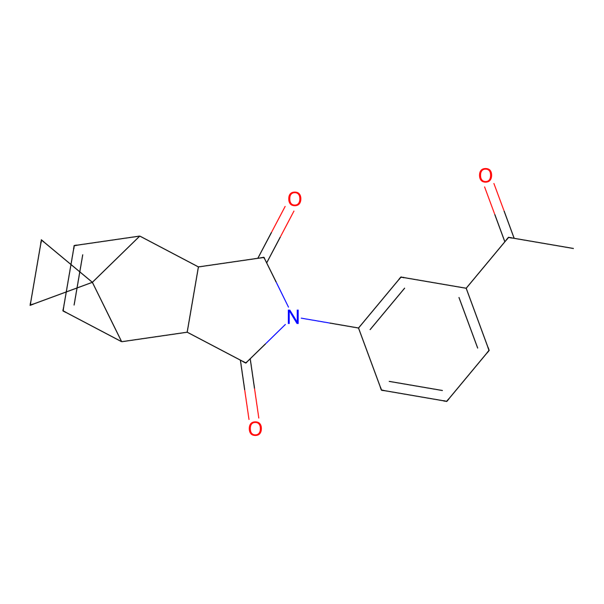 2-(3-acetylphenyl)-3a,4,7,7a-tetrahydro-1H-spiro[2-aza-4,7-methanoisoindole-8,1'-cyclopropane]-1,3(2H)-dione molecular structure, CAS 361181-36-4