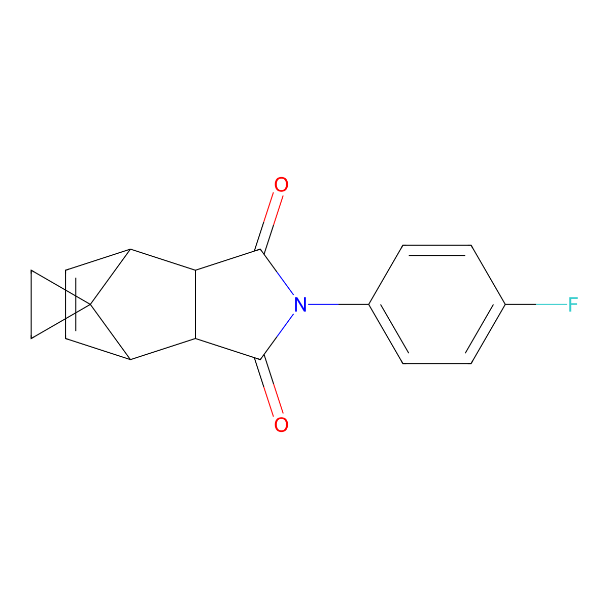 4-(4-Fluorophenyl)-spiro[4-azatricyclo[5.2.1.0~2,6~]dec[8]ene-10,1'-cyclopropane]-3,5-dione molecular structure, CAS 361181-37-5